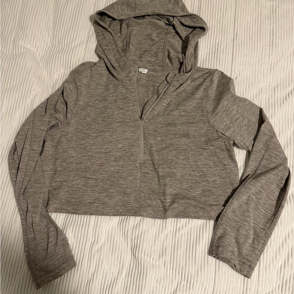 90 Degree By Reflex taupe Women's crop Hoodie